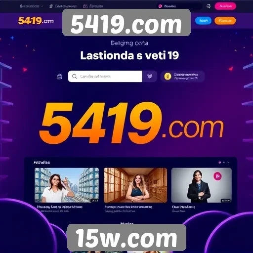 Exploração das funcionalidades interativas do site 5419.com